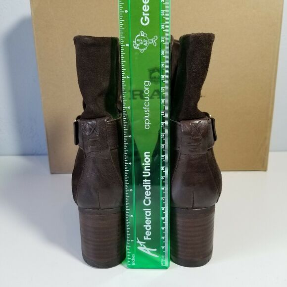 Trask Misty Dark Brown Suede Leather Ankle Boots Bootie Women Sz 8 NIB $298 - Picture 6 of 9